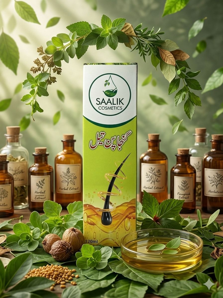 Saalik Cosmetics Ganjapan Tail – Advanced Herbal Hair Regrowth Formula (120ml)